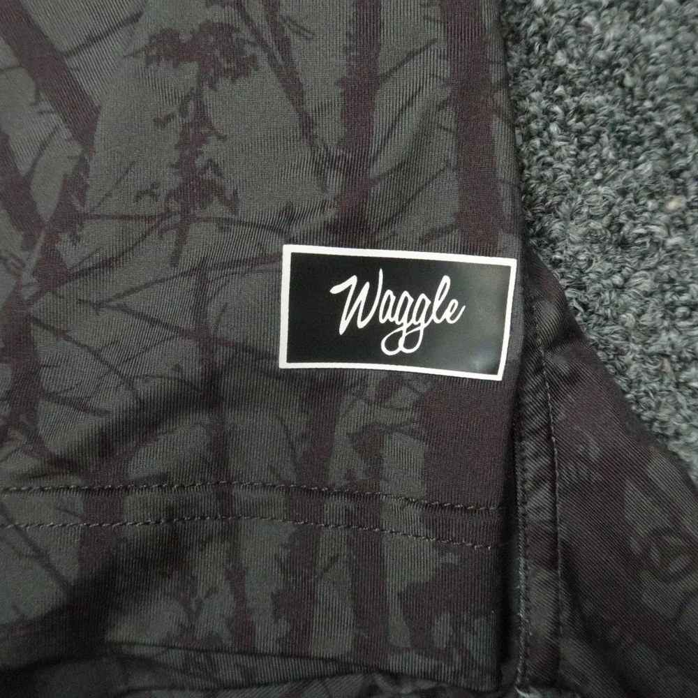 Waggle Shirt Mens Small Black Gray Sasquatch Bigfoot Performance‎ Golf Polo - Picture 4 of 9